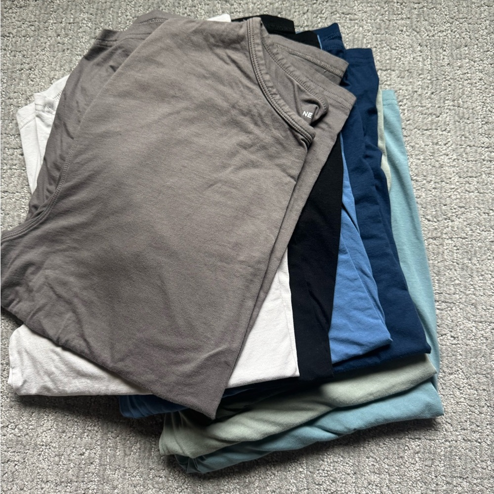 Netdraw Men’s Curved hem Tee Bundle lot of 9 Ultra Soft Large